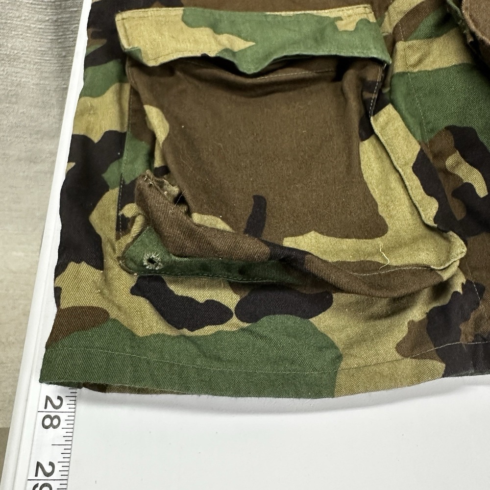 Vintage Men's Military Army Shirt Jacket Shacket S/M Woodland Camo Gorpcore Y2K - Picture 9 of 11